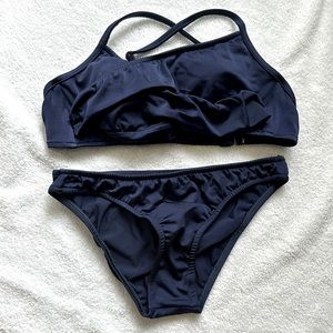 Venus Criss Cross Navy Bikini - Size C cup / 2